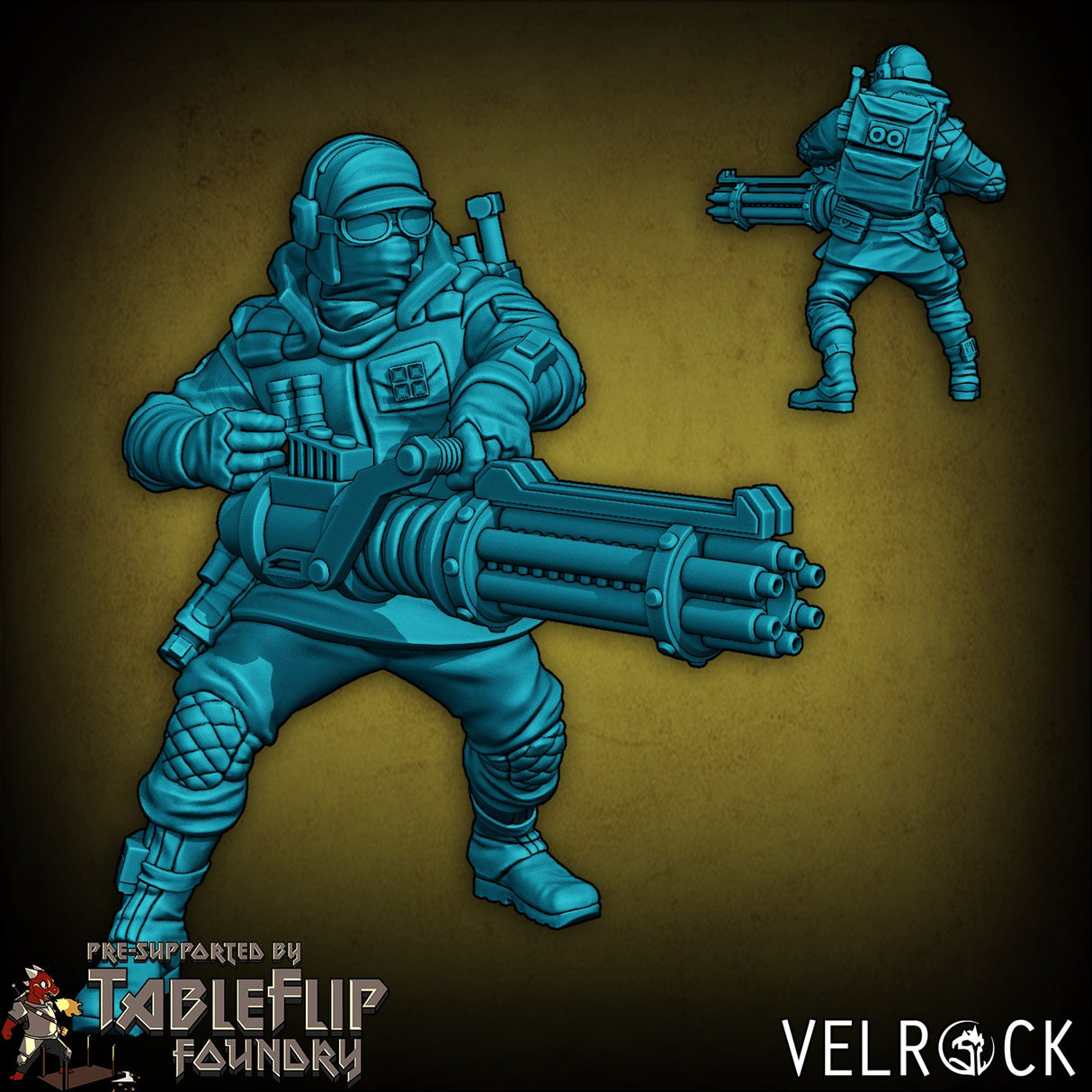 Winter Rebel Squad Miniature | B - Tabletop RPG & D&D miniature. Perfect for wargaming & collectors