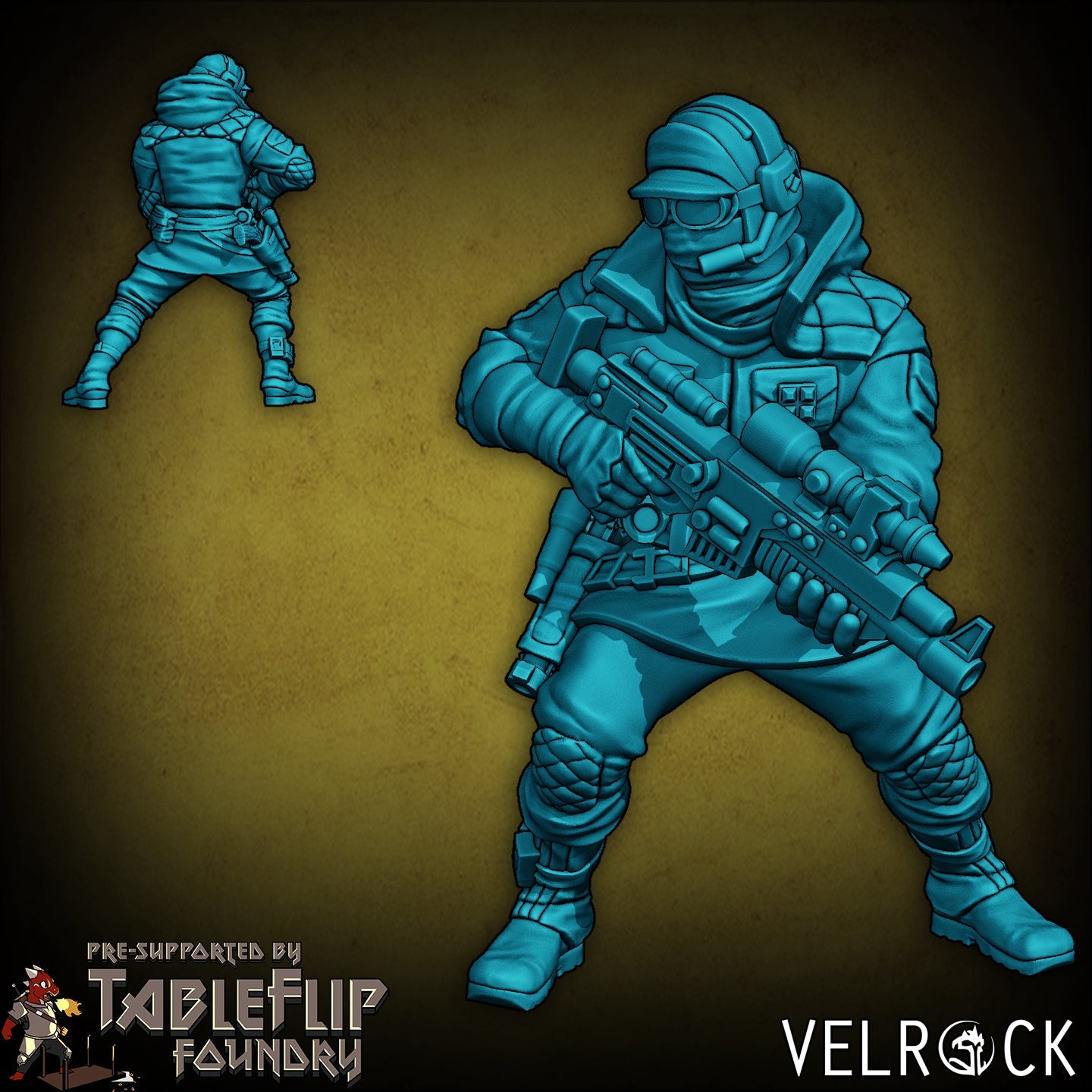 Winter Rebel Squad Miniature - D - 32mm