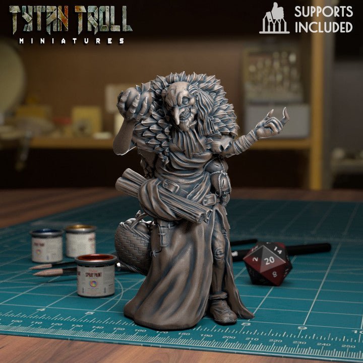 Witch Bundle Miniature | C - Tabletop RPG & D&D miniature. Perfect for wargaming & collectors