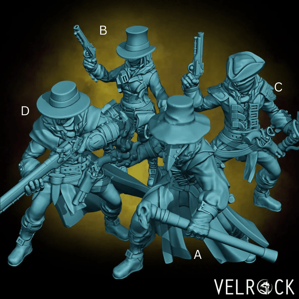 Witch Doctor Miniature | set of 4 - Tabletop RPG & D&D miniature. Perfect for wargaming & collectors