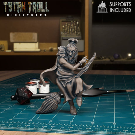 Witch Pack Miniature | B - Tabletop RPG & D&D miniature. Perfect for wargaming & collectors