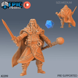 Wizard Adventurer Miniature | C - Tabletop RPG & D&D miniature. Perfect for wargaming & collectors