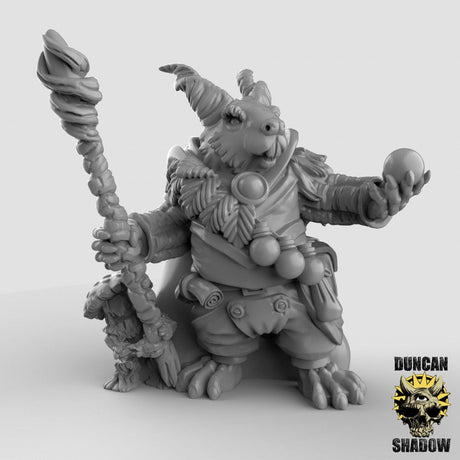 Wizard Beavers Miniature | D0979 - Tabletop RPG & D&D miniature. Perfect for wargaming & collectors
