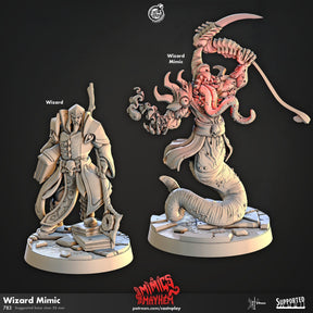 Wizard Mimic Miniature | Wizard - Tabletop RPG & D&D miniature. Perfect for wargaming & collectors