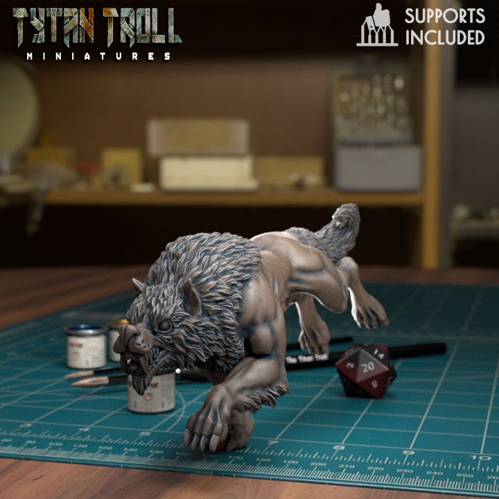 Wolf Bundle Miniature | C - Tabletop RPG & D&D miniature. Perfect for wargaming & collectors