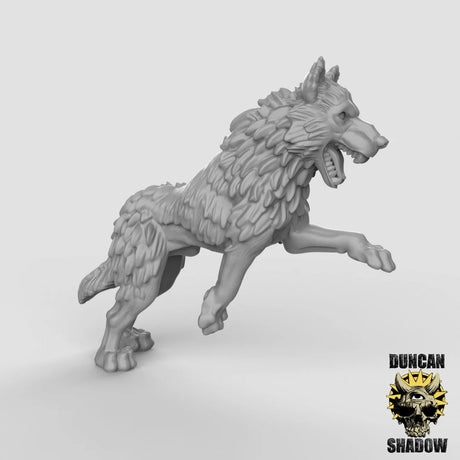 Wolf Miniature | B - Tabletop RPG & D&D miniature. Perfect for wargaming & collectors