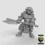 Wolfen Miniature | Left - Tabletop RPG & D&D miniature. Perfect for wargaming & collectors