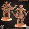 Wood elf Hunter Miniature | Set of 2 - Tabletop RPG & D&D miniature. Perfect for wargaming & collectors