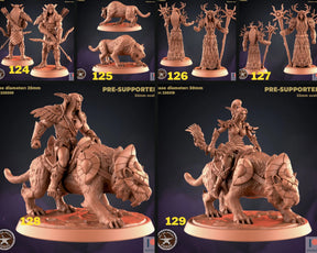 Wood Elf Miniature | Set of 6 - Tabletop RPG & D&D miniature. Perfect for wargaming & collectors