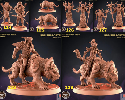 Wood Elf Miniature - Set of 6 - 28mm