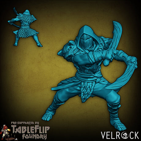 Wood Elf Stealth Miniature | H - Tabletop RPG & D&D miniature. Perfect for wargaming & collectors