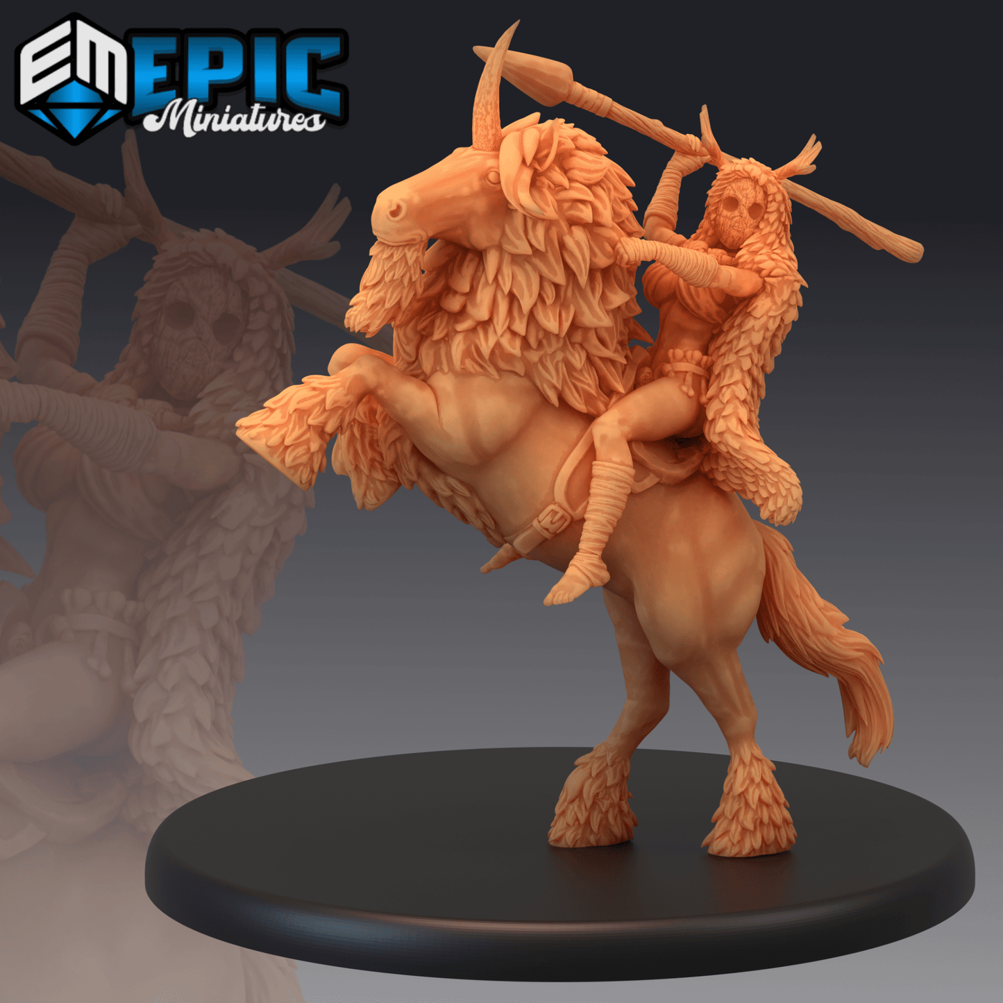 Wood Mask Miniature - C - 28mm