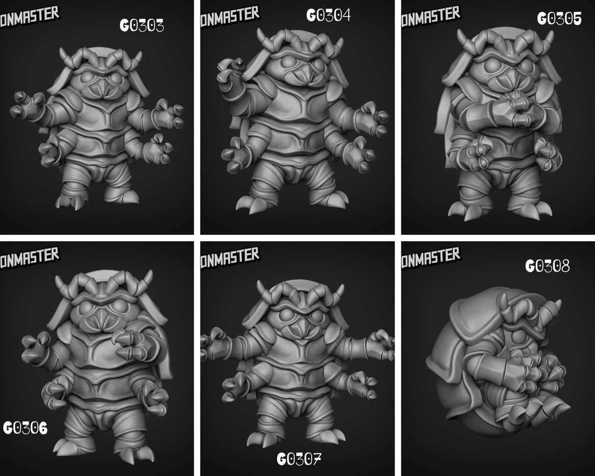 Woodlouse Miniature | set of 6 - Tabletop RPG & D&D miniature. Perfect for wargaming & collectors