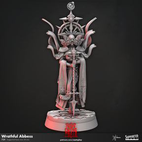 Wrathful Abbess, Zealot cult Miniature | A - Tabletop RPG & D&D miniature. Perfect for wargaming & collectors