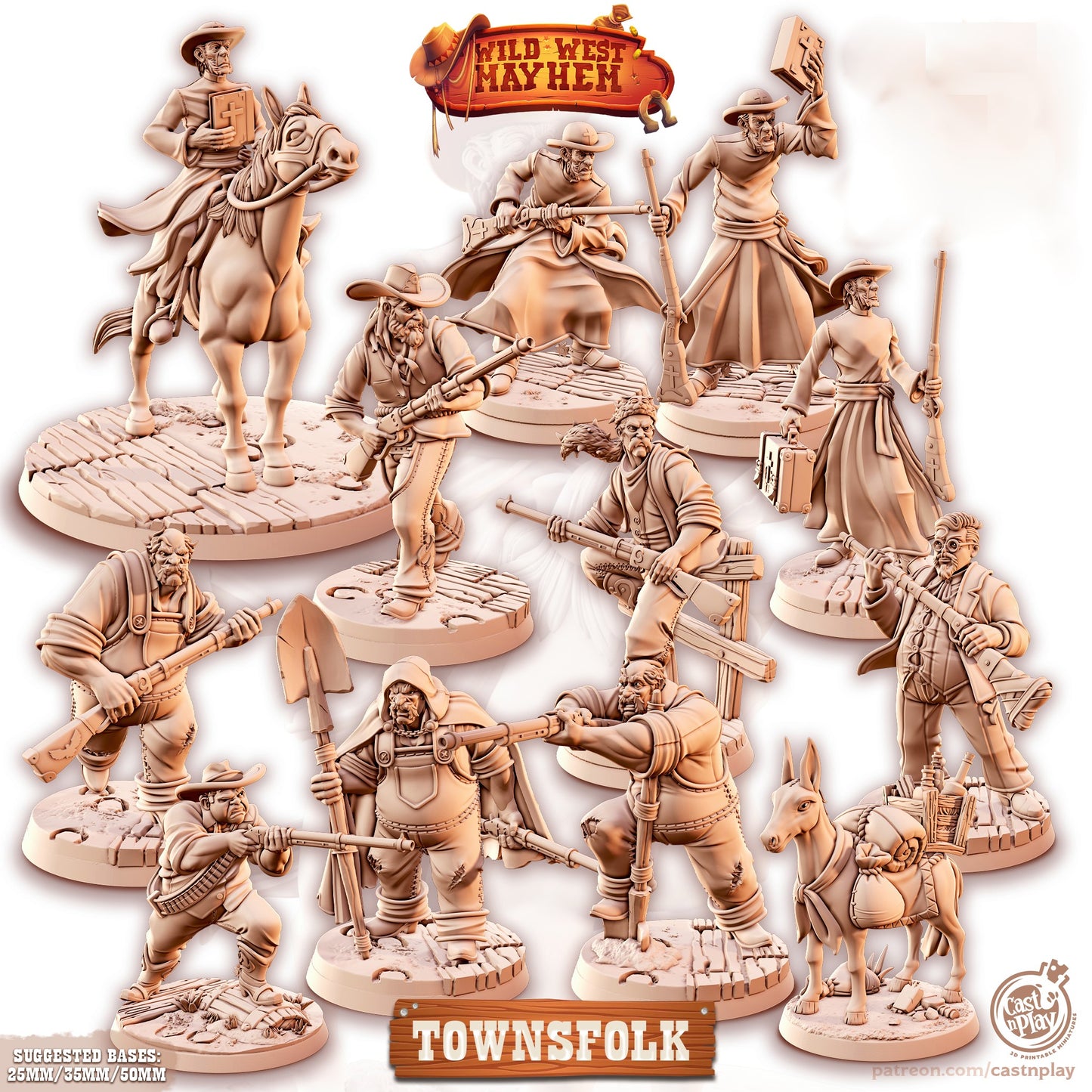 Complete Cowboy Miniature Set