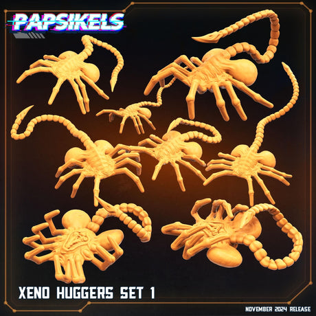 Xeno Hugger Miniature | Full Set All Models - Tabletop RPG & D&D miniature. Perfect for wargaming & collectors