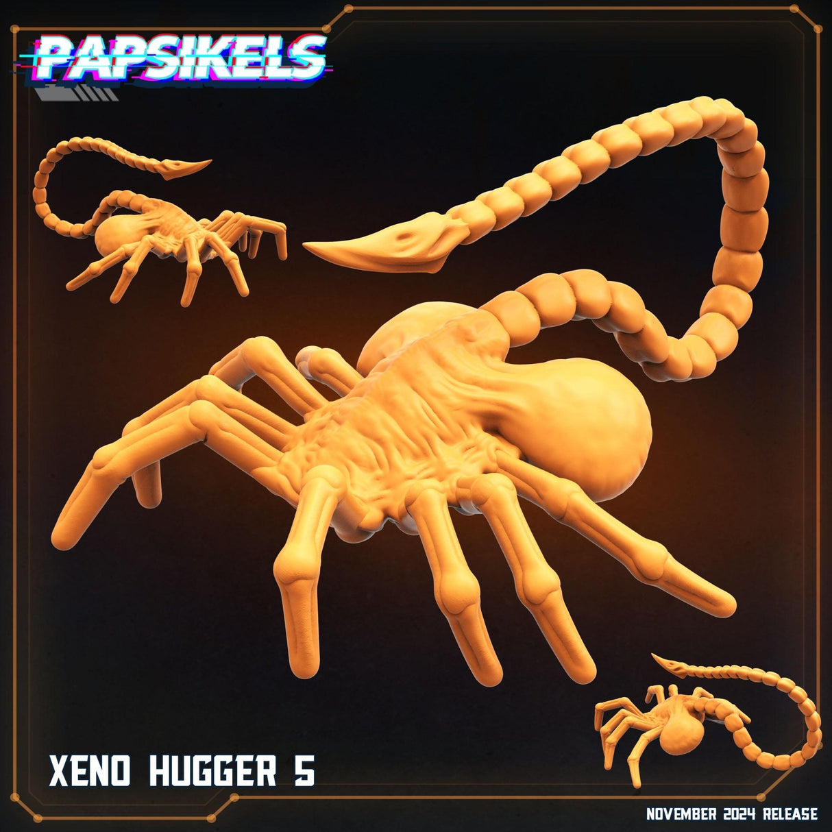 Xeno Hugger Miniature | Hugger 5 - Tabletop RPG & D&D miniature. Perfect for wargaming & collectors