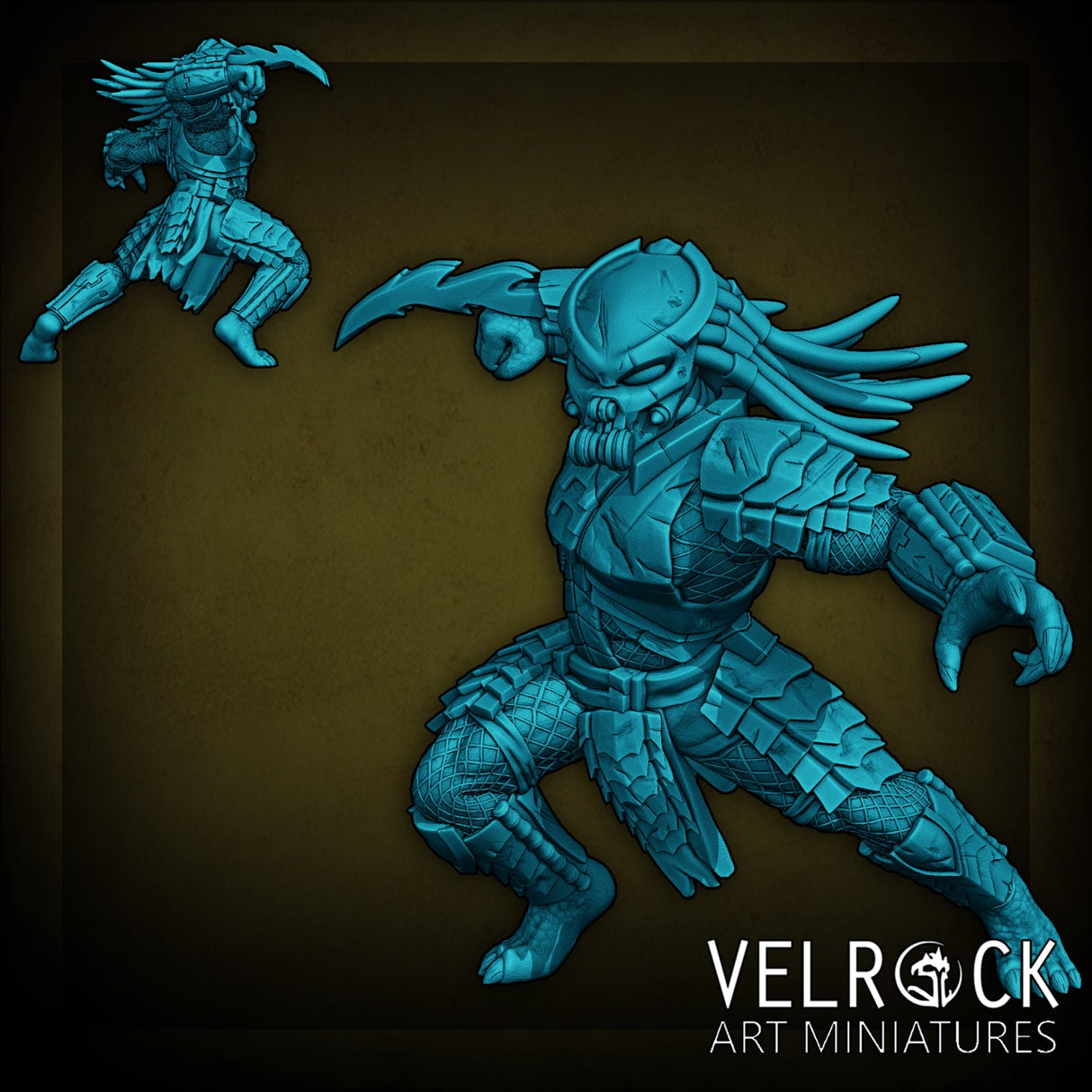 Xeno hunter warrior Miniature | A - Tabletop RPG & D&D miniature. Perfect for wargaming & collectors