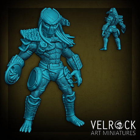 Xeno hunter warrior Miniature | B - Tabletop RPG & D&D miniature. Perfect for wargaming & collectors