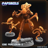 Xeno Praetorian Alien Miniature | Praetorian D - Tabletop RPG & D&D miniature. Perfect for wargaming & collectors