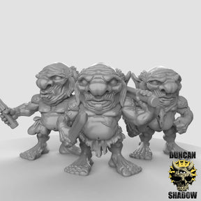 Xvarts Folk Set 4 Miniature | Set of 3 - Tabletop RPG & D&D miniature. Perfect for wargaming & collectors
