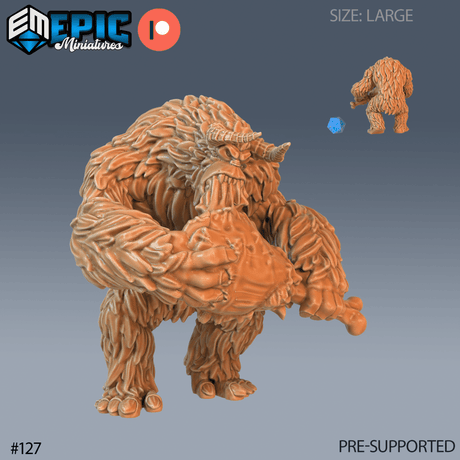 Yeti Miniature | C - Tabletop RPG & D&D miniature. Perfect for wargaming & collectors