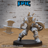 Young Barbarian Miniature | C - Tabletop RPG & D&D miniature. Perfect for wargaming & collectors
