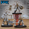 Young Barbarian Miniature | Set of 3 - Tabletop RPG & D&D miniature. Perfect for wargaming & collectors
