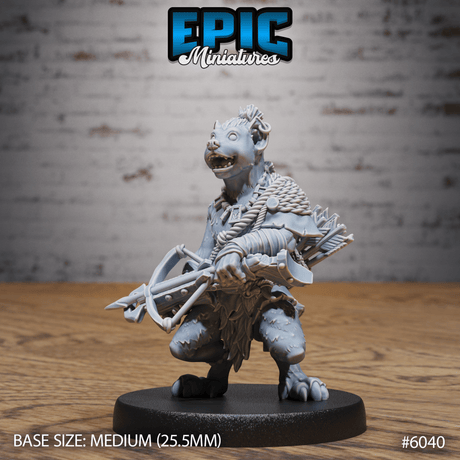 Young Gnoll Miniature | 6040 - Tabletop RPG & D&D miniature. Perfect for wargaming & collectors