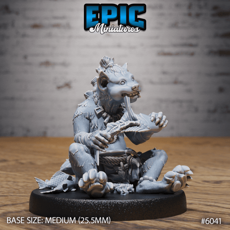Young Gnoll Miniature | 6041 - Tabletop RPG & D&D miniature. Perfect for wargaming & collectors