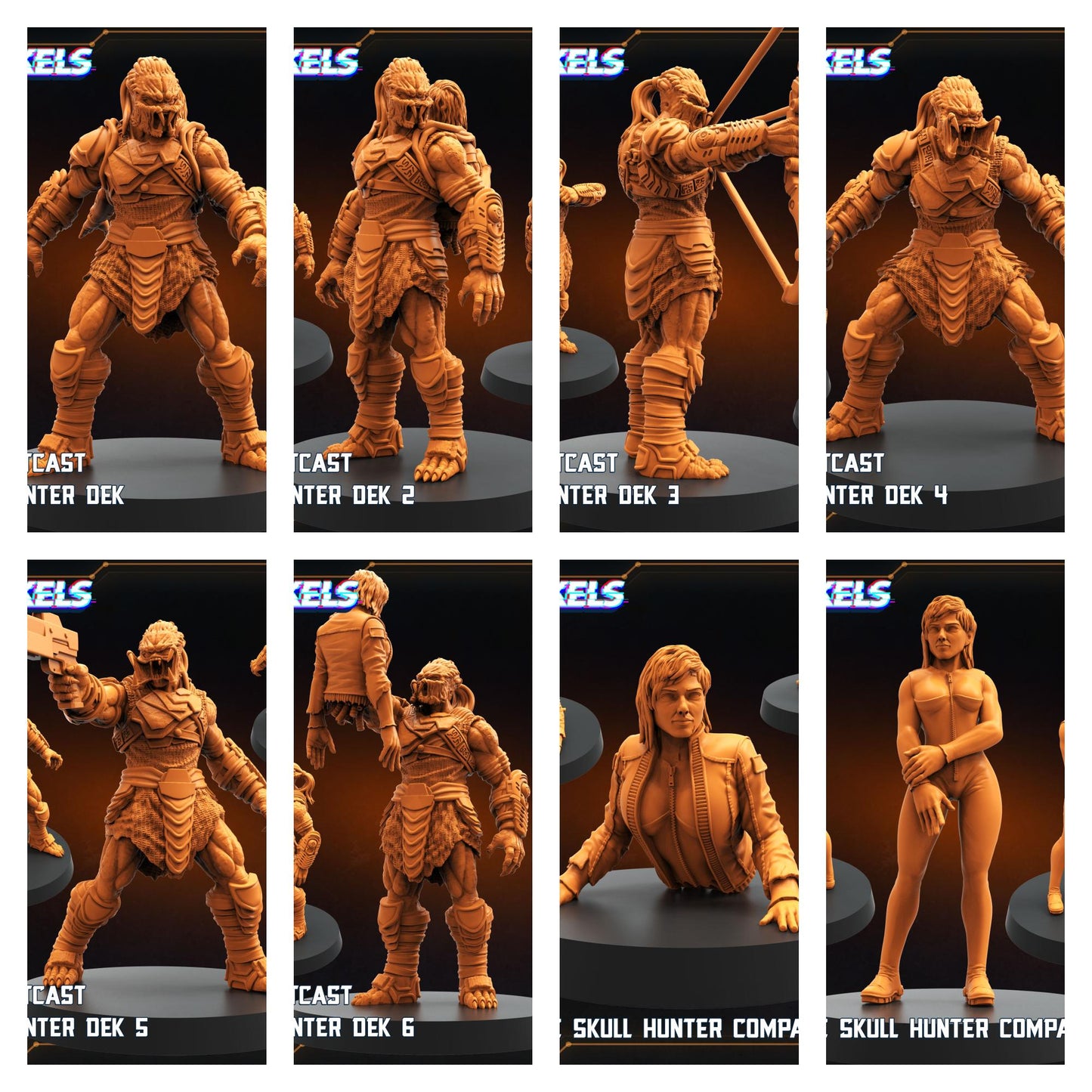 Young Skull Hunter and Companion - All of Them! - 32mm Scale