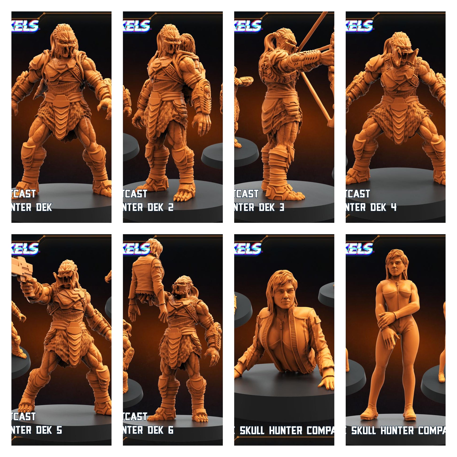 Young Skull Hunter and Companion - All of Them! - 32mm Scale