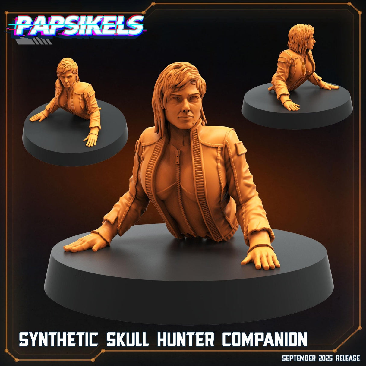 Young Skull Hunter and Companion | Synth Companion 1 - Tabletop RPG & D&D miniature. Perfect for wargaming & collectors
