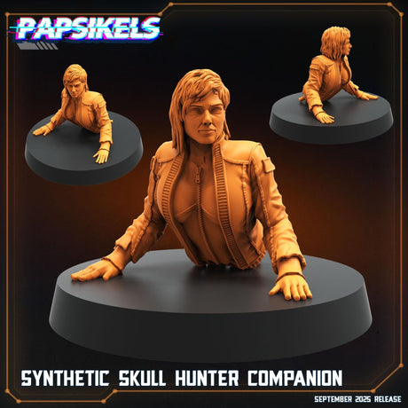 Young Skull Hunter and Companion | Synth Companion 1 - Tabletop RPG & D&D miniature. Perfect for wargaming & collectors