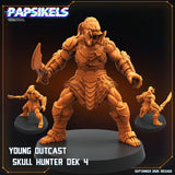 Young Skull Hunter and Companion | Young Outcast 4 - Tabletop RPG & D&D miniature. Perfect for wargaming & collectors