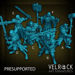 Zealot Mad Evil Choas Miniature | Set of 6 - Tabletop RPG & D&D miniature. Perfect for wargaming & collectors