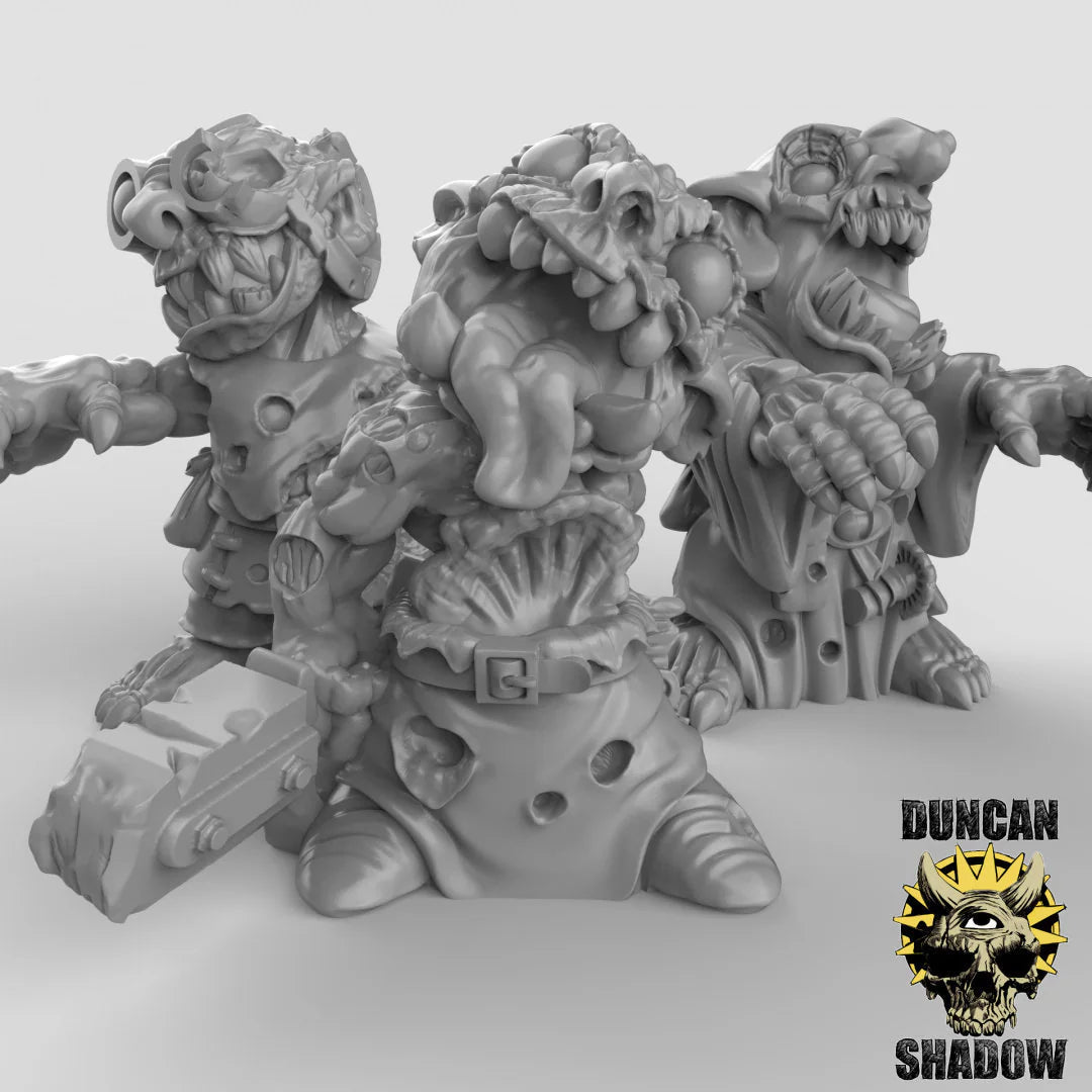 Zombie Group Miniature - Set of 3 - 28mm