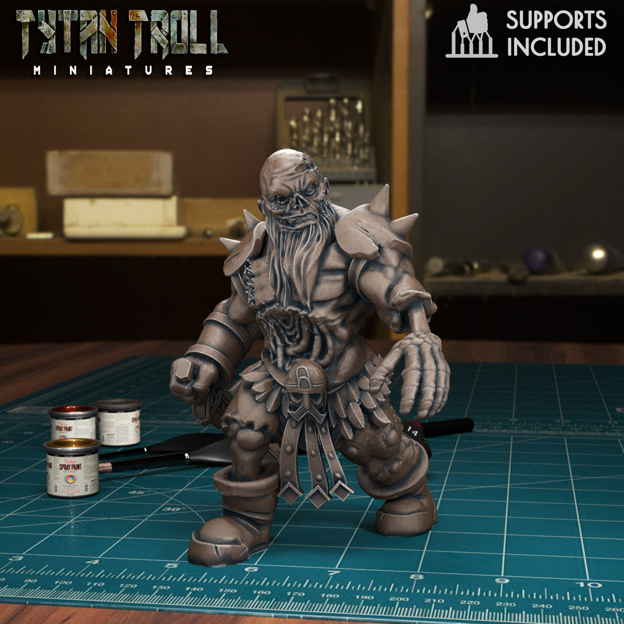 Zombie Undead Miniature | A - Tabletop RPG & D&D miniature. Perfect for wargaming & collectors