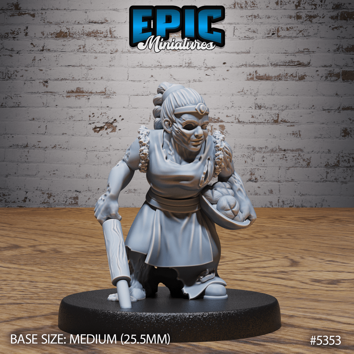 Zombie Villager Miniature | A - Tabletop RPG & D&D miniature. Perfect for wargaming & collectors