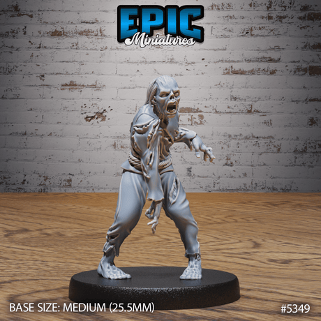 Zombie Villager Miniature | A - Tabletop RPG & D&D miniature. Perfect for wargaming & collectors