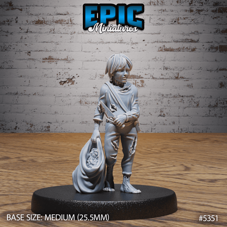 Zombie Villager Miniature | C - Tabletop RPG & D&D miniature. Perfect for wargaming & collectors