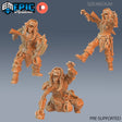 Zombie Warrior Miniature | Set of 3 - Tabletop RPG & D&D miniature. Perfect for wargaming & collectors
