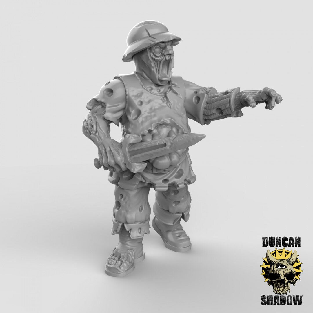 Zombies Mob Miniature - C - 28mm