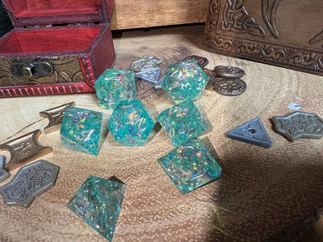 Light Blue Solid Sharp Dice, A Must Have For | - Tabletop RPG & D&D miniature. Perfect for wargaming & collectors