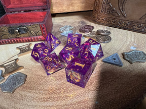Purple Solid Dice Sharp, Bring Your Adventures To Life | - Tabletop RPG & D&D miniature. Perfect for wargaming & collectors